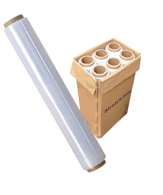CAJA 6 ROLLOS STRECH FILM 500mm X 20 MIC X 2KG NETO/ROLLO
