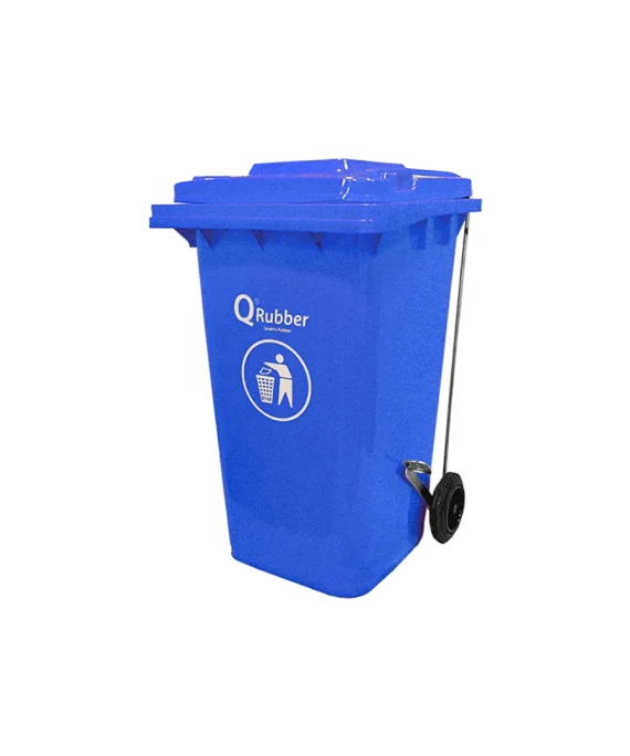 CONTENEDOR DE BASURA 240 LTS CON PEDAL AZUL