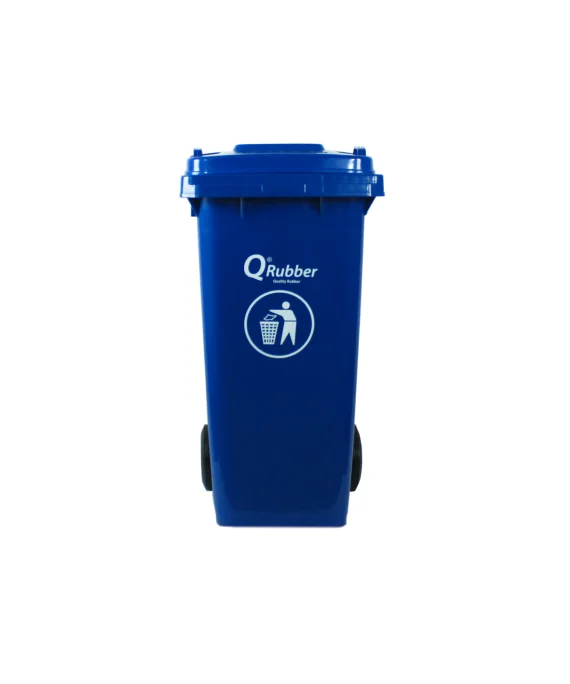 CONTENDOR BASURA 120 LITROS QRUBBER AZUL